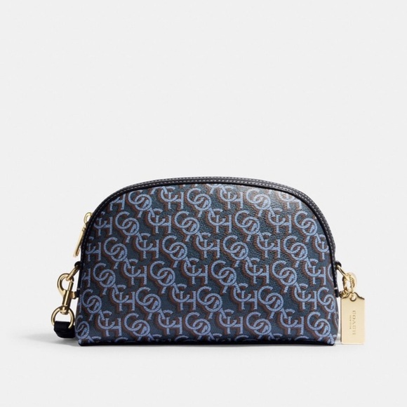 Coach Madi Crossbody Bag in Navy Blue Monogram - Picture 1 of 9
